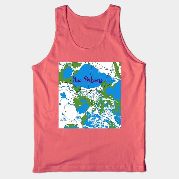 New Orleans Map Tank Top by CorrieMick